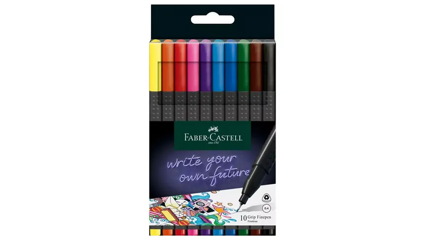 FABER-CASTELL Finepen Grip 0,4mm 10er Etui