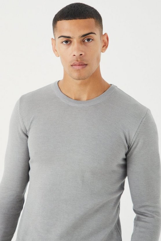 Langärmliger Rundhals-Pullover
