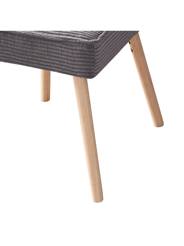 B&D Home 2er-Set: Esszimmerstuhl CEDRIC in Anthrazit - (B)48 x (H)91 x (T)61 cm günstig kaufen onesize