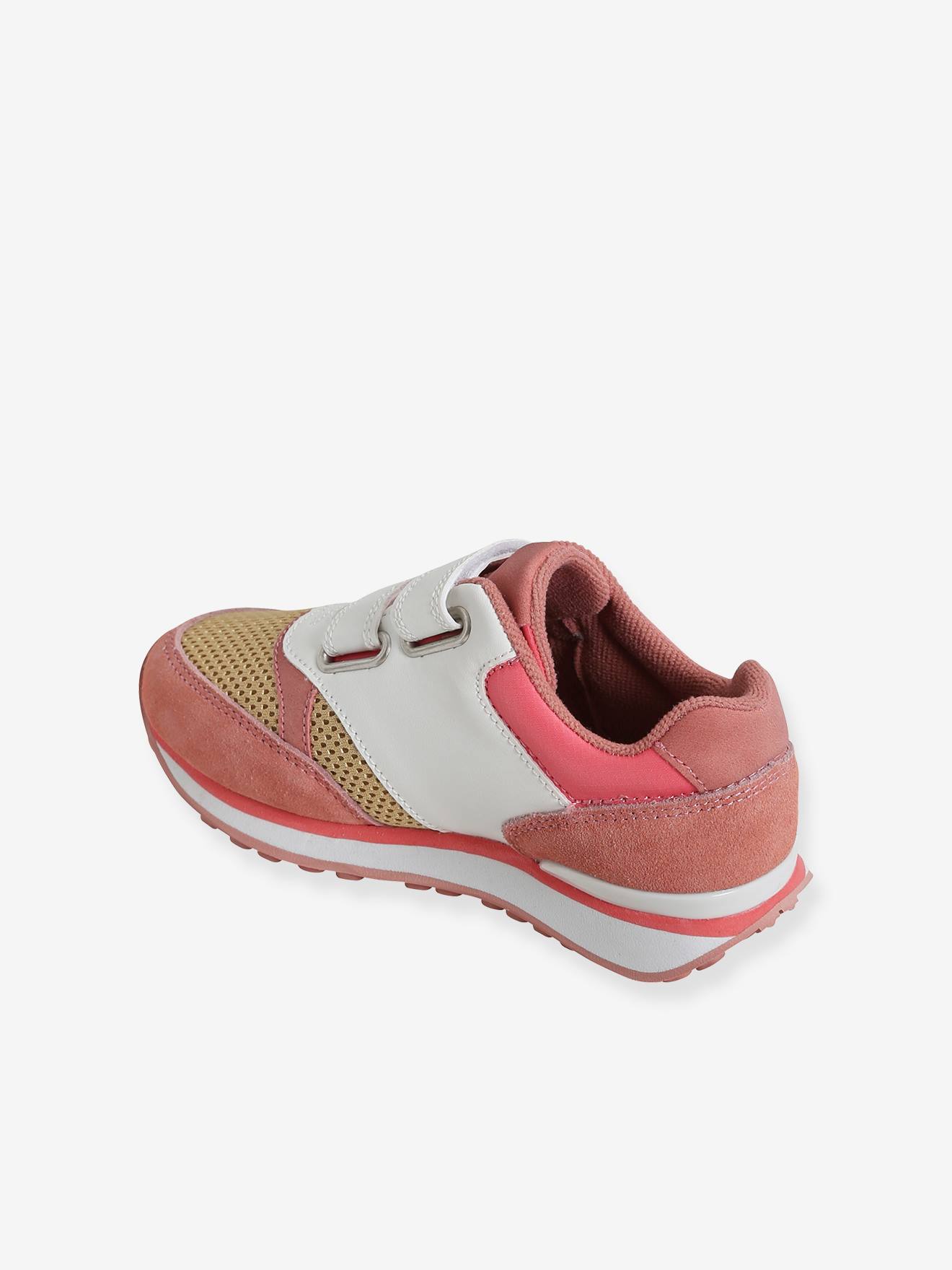 Baskets scratchées fille esprit running rose