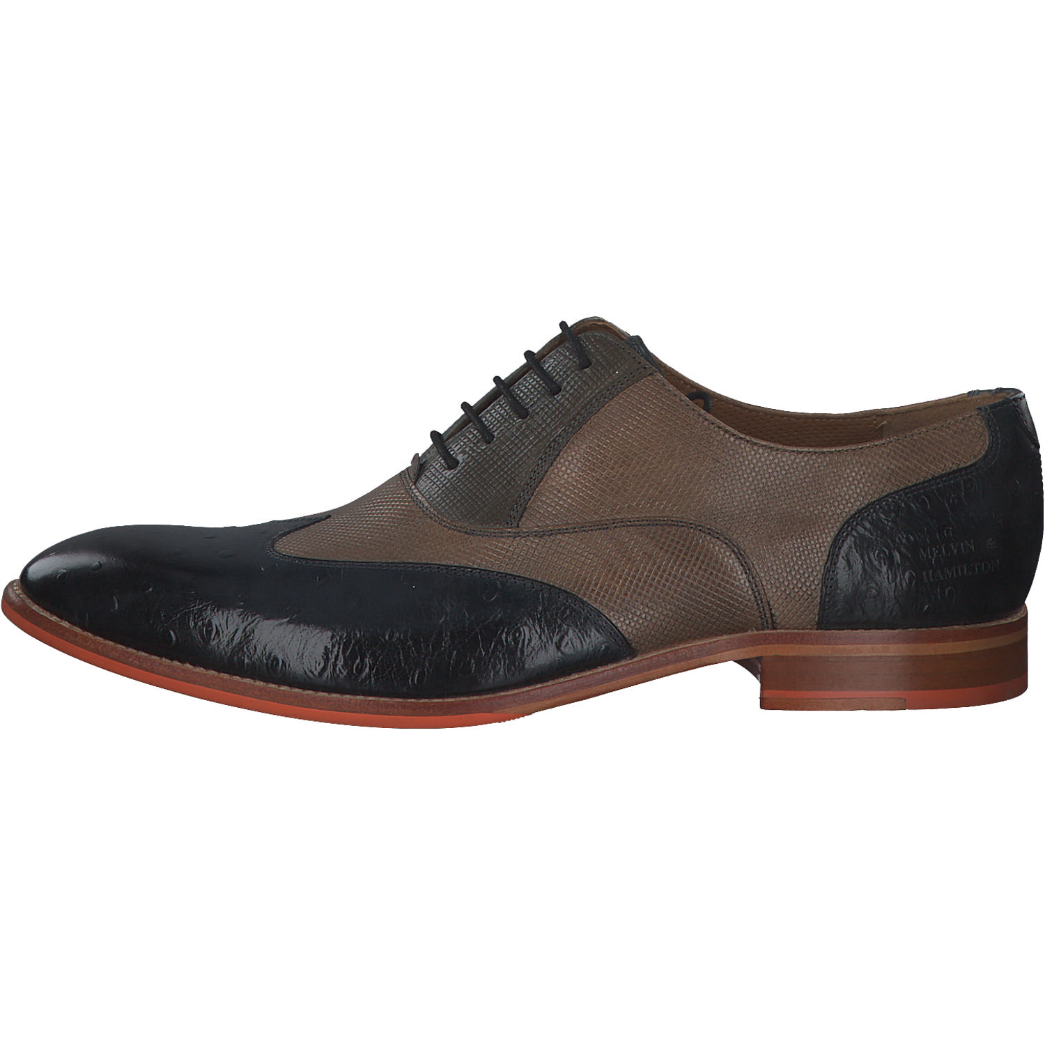 Melvin&Hamilton Bobby 3, Klassische Halbschuhe, Herren, Ostrich Space Dice City