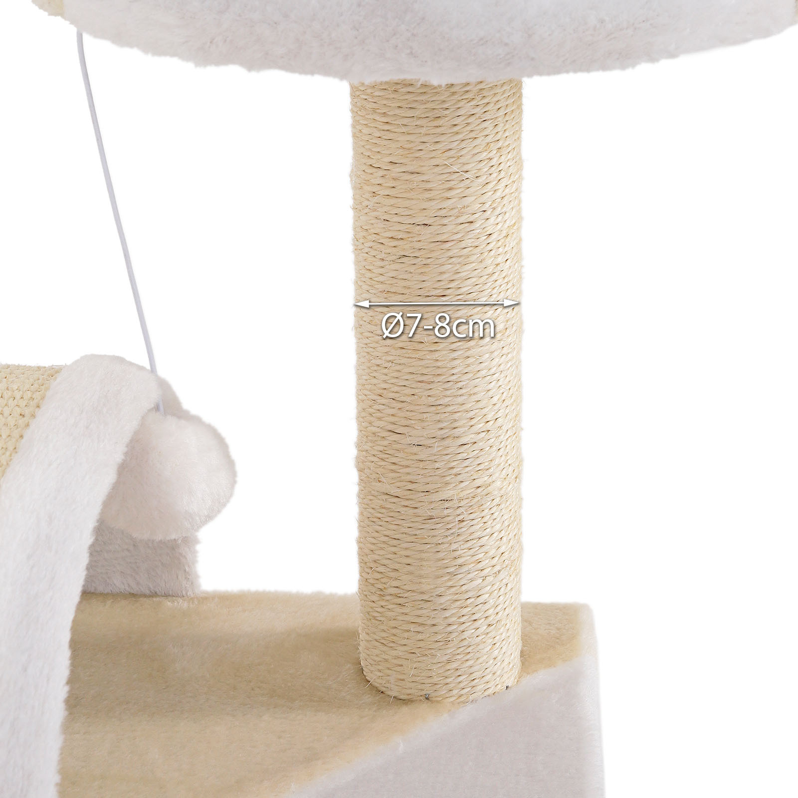Lionto Kratzbäume Lionto Kratzbaum Höhe 43 cm weiß/ beige