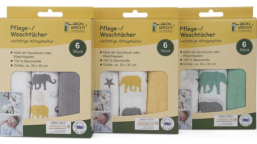 Grünspecht Waschtücher Pflege