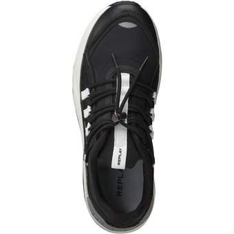 Replay Tennet Wipe Sneaker in schwarz