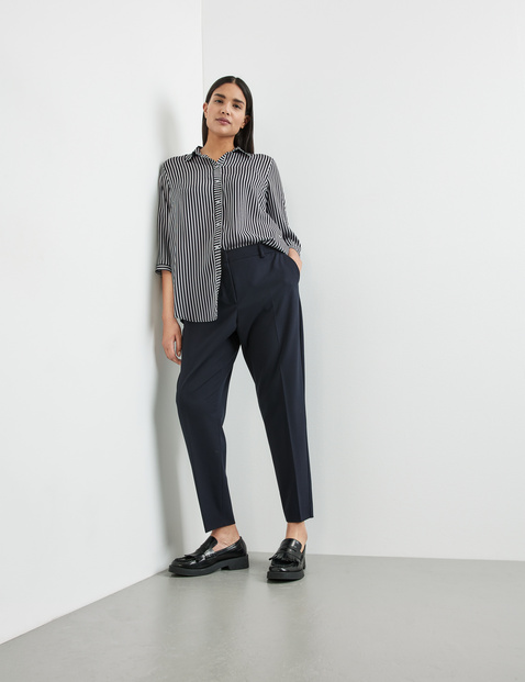 3/4 Arm Bluse mit Streifen-Dessin