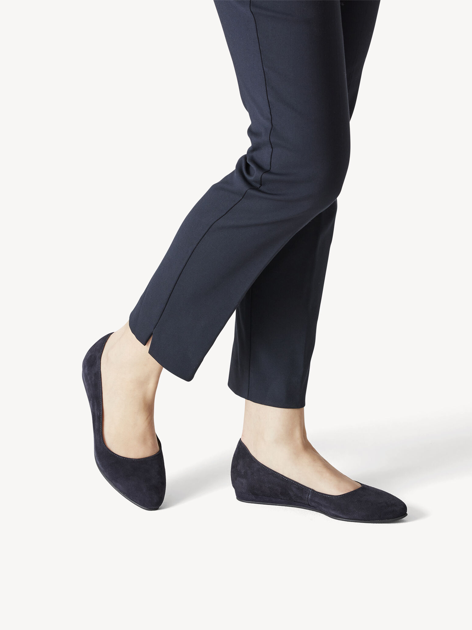 Ballerine en cuir - bleu