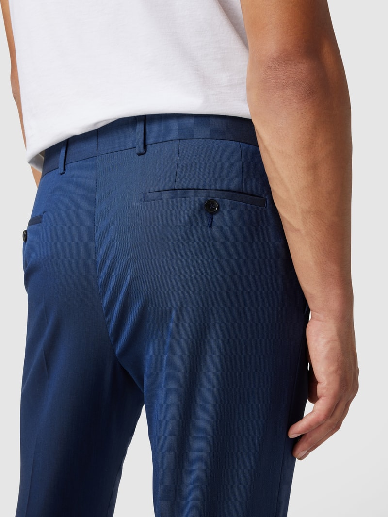 Business-Hose mit Webmuster in royalblau