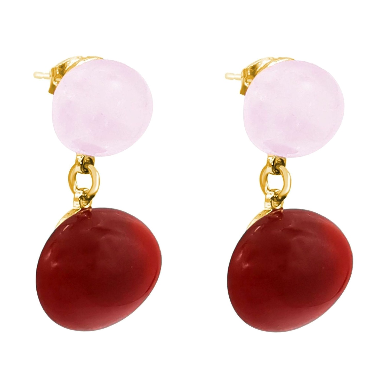 Ohrhänger 'ROSENQUARZ Chalcedon'
