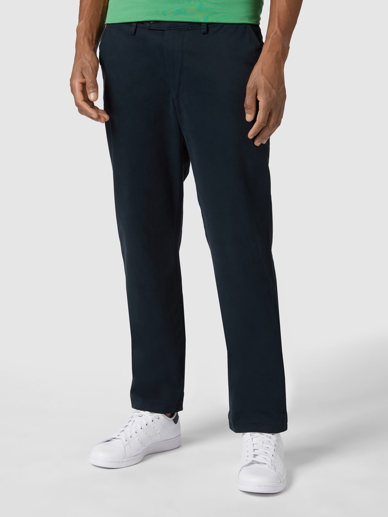 Chino mit Eingrifftaschen in marineblau
