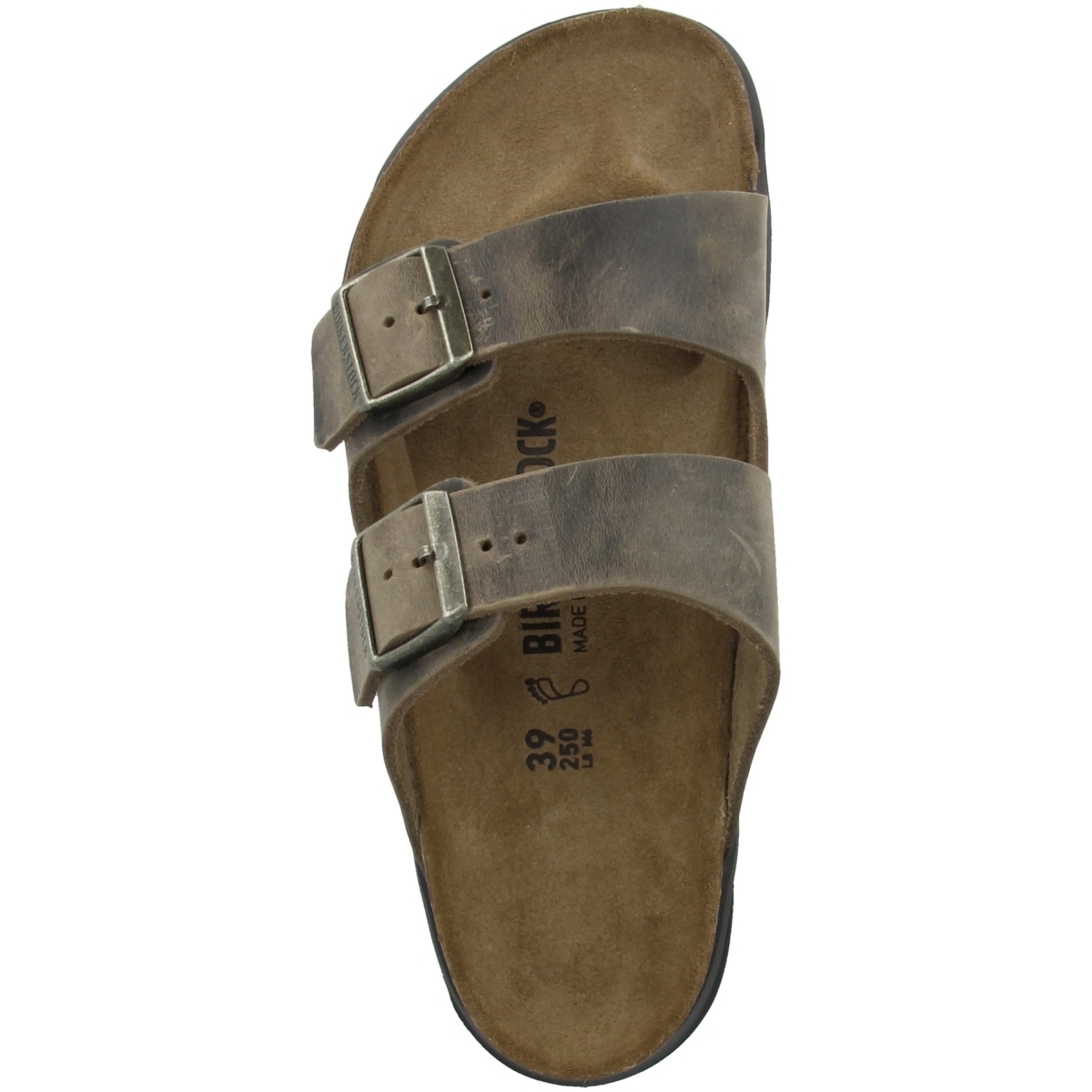 Birkenstock Arizona CT geöltes Nubukleder normal Sandale gruen