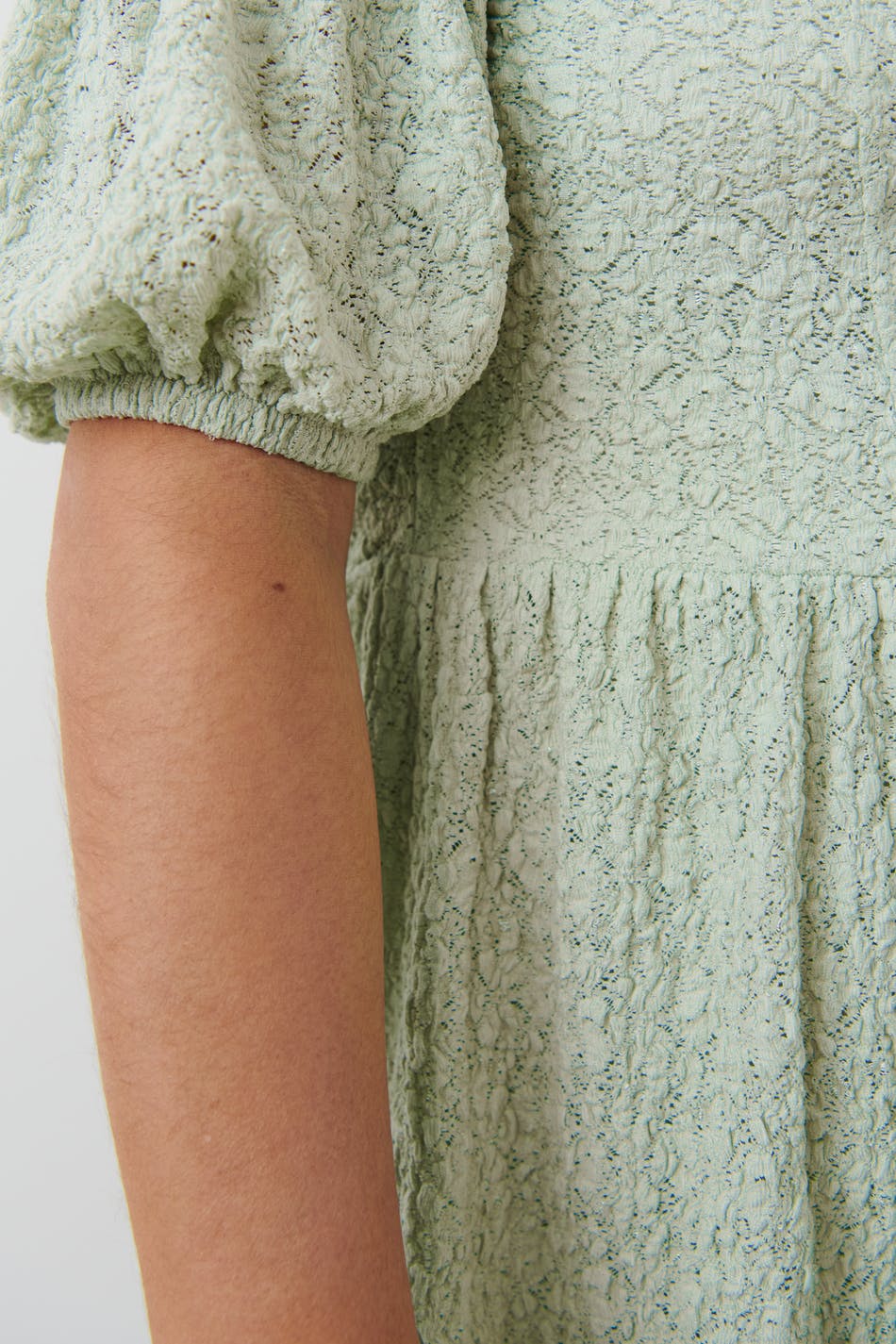Puff sleeve off shoulder dress