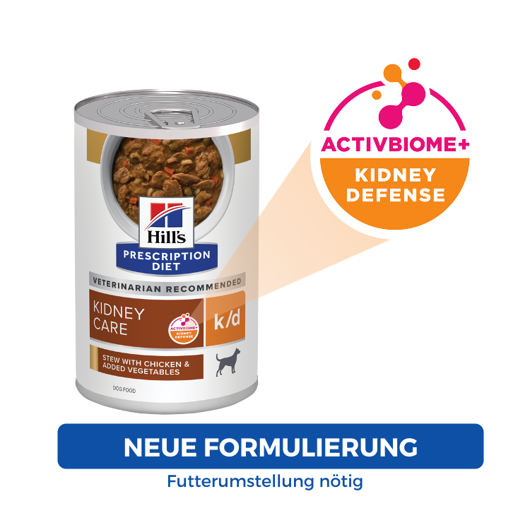 Hill's Nierendiät Hill's Prescription Diet Kidney Care k/d Ragout mit Huhn und zugefügtem Gemüse 12x354g