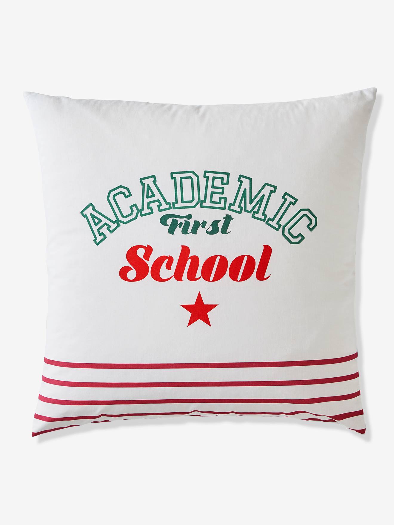 Parure housse de couette + taie d'oreiller enfant Academic écru