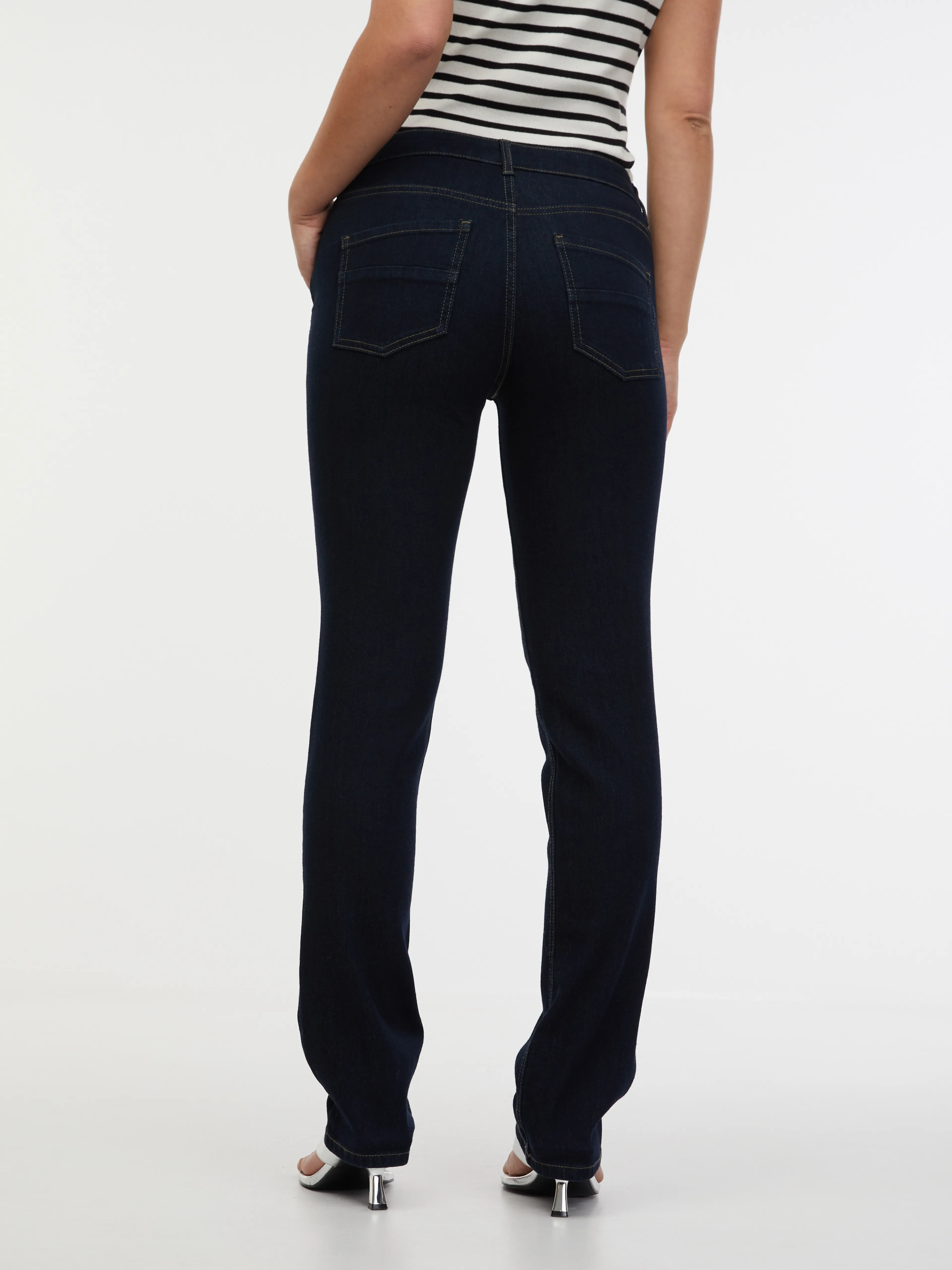 Dunkelblaue Damen-Straight-Fit-Jeans ORSAY