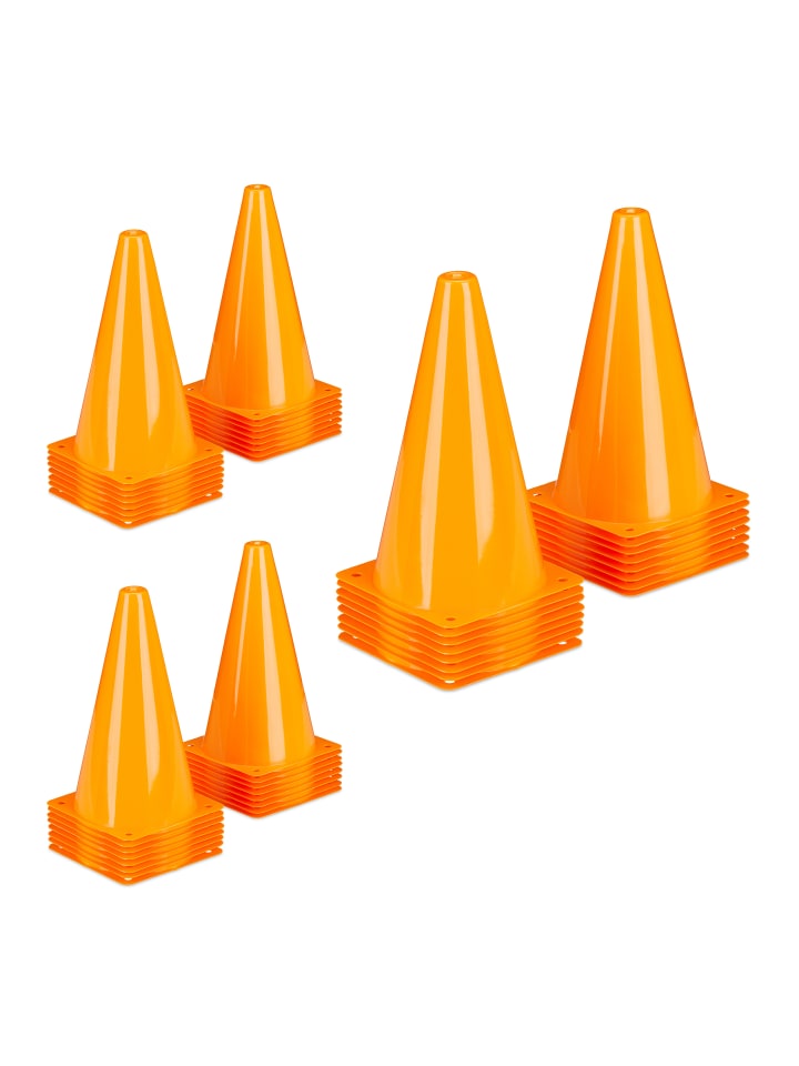 relaxdays 48 x Pylonen in Orange - (H)23 cm günstig kaufen onesize