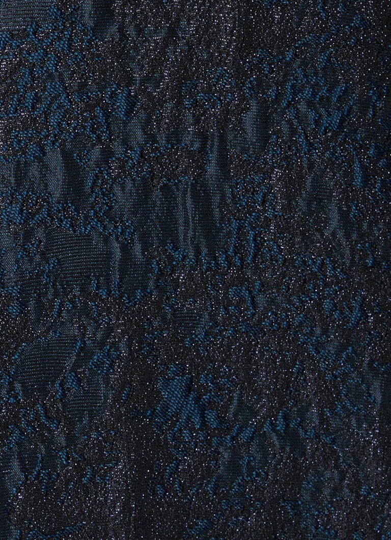 Top Zasu cu umerii goi, cu imprimeu jacquard și lurex.