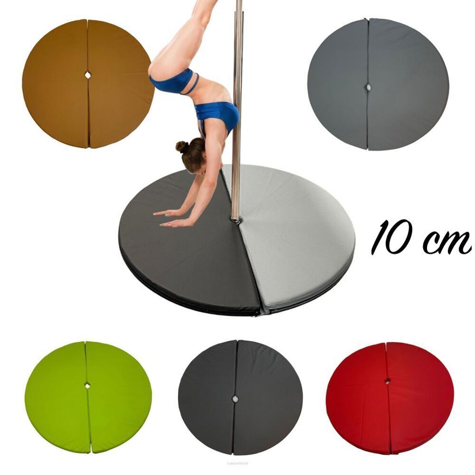FORTISLINE Pole Dance Stange Pole Dance Schutzmatte Sicherheitsmatte Stangentanz Faltbar 10cm Dick
