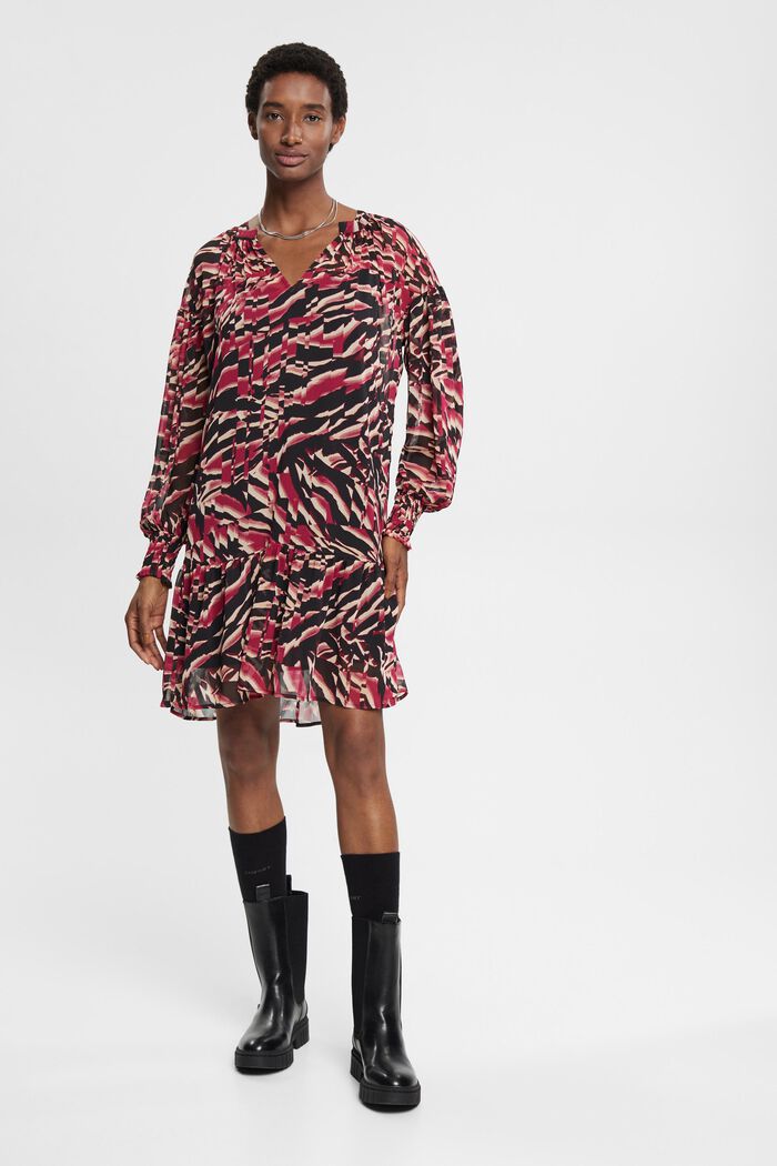 Chiffon-Kleid mit Muster