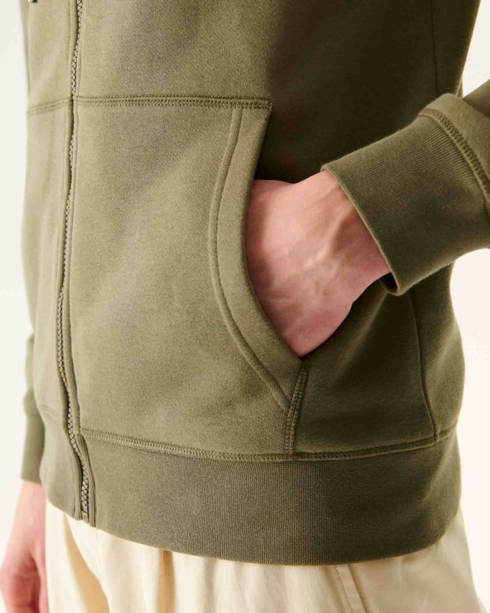 Sweat à capuche homme en coton biologique Army Mexico