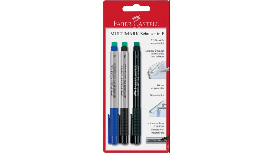 FABER-CASTELL Multimark Folienstifte im 3er Set