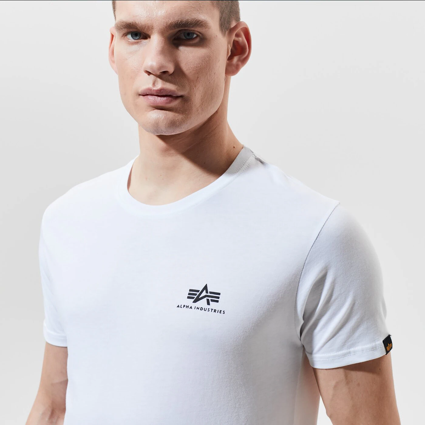 ALPHA INDUSTRIES T-SHIRT BASIC T SMALL LOGO Weiß