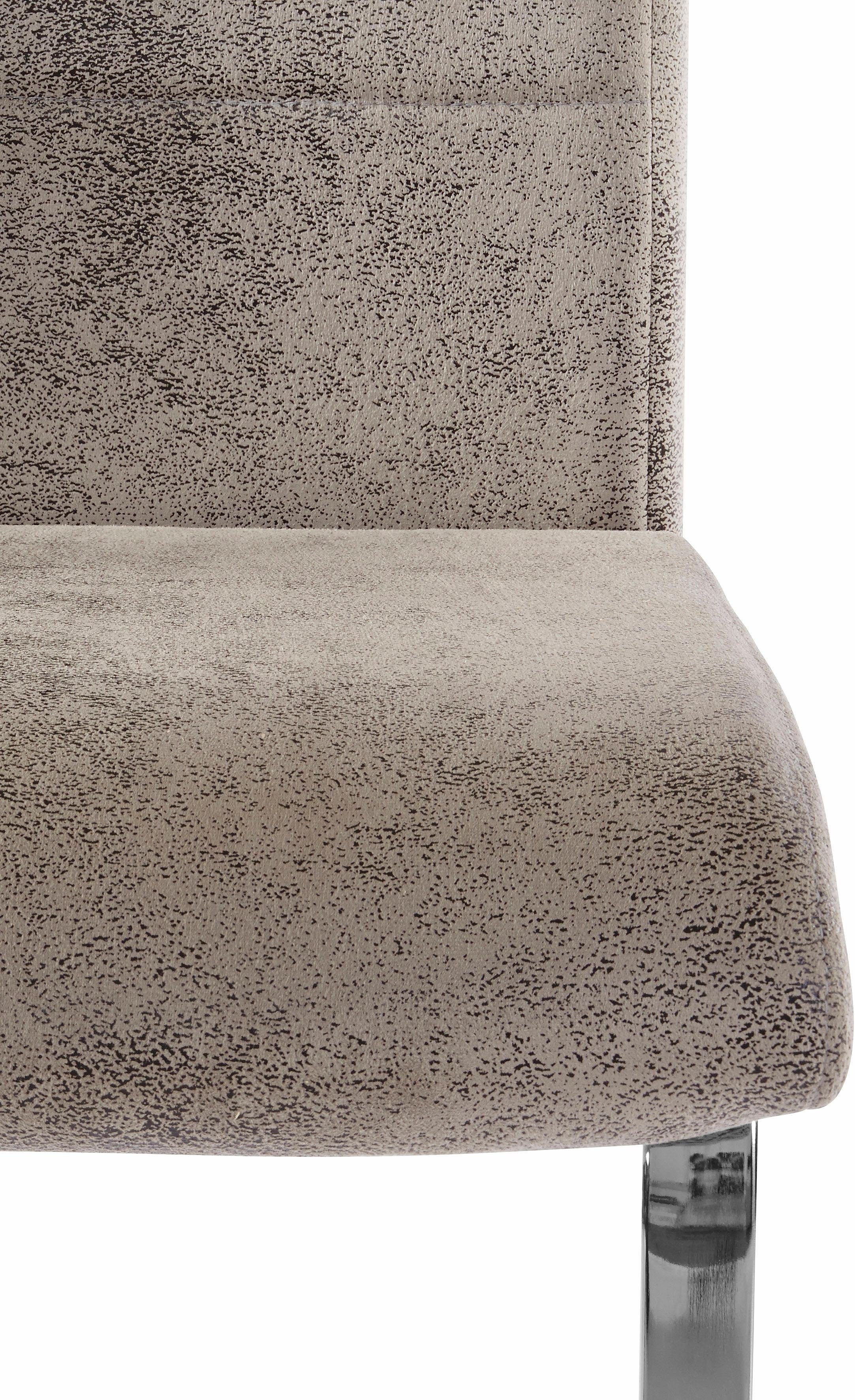 INOSIGN Freischwinger Cosy (Set, 2 St), Bezug aus strapazierfähiger Microfaser, verchromtes Metallgestell