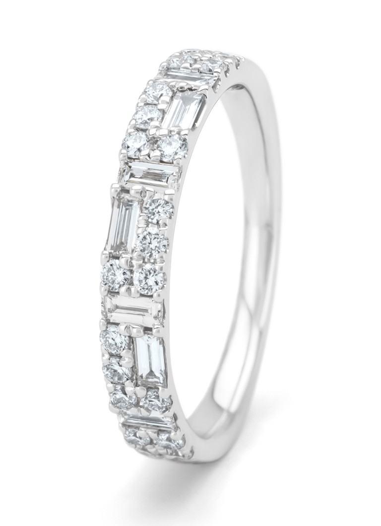 Inel cu vârf de diamant din aur alb, diamant de 0,57 ct, Galleria