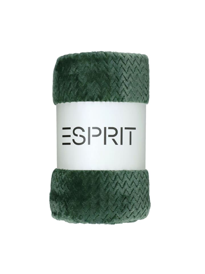 ESPRIT Wohndecke Set COMFY-2 in Grün günstig kaufen 140x190cm