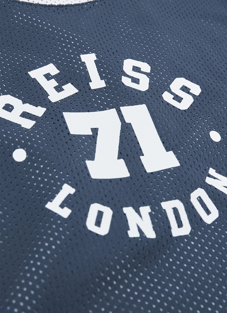 Tricou Reiss Wilt fără mâneci cu imprimeu pe revers și logo