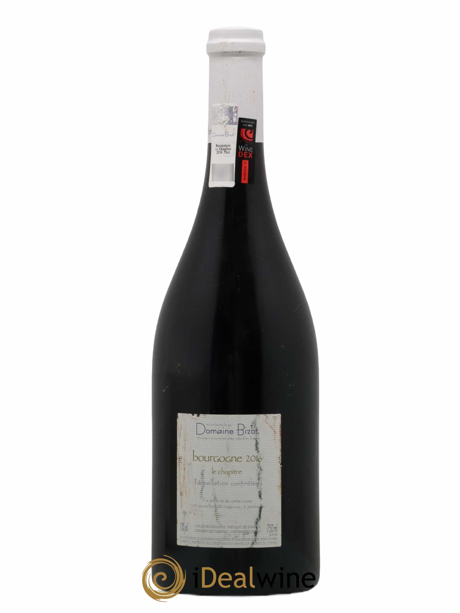 Bourgogne Le Chapitre Bizot (Domaine)  2016 - Lot de 1 Bouteille
