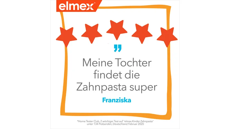 elmex Kinderzahnpasta 2-6 Jahre– kindgerechte Zahnreinigung für hochwirksamen Kariesschutz – mit Aminfluorid