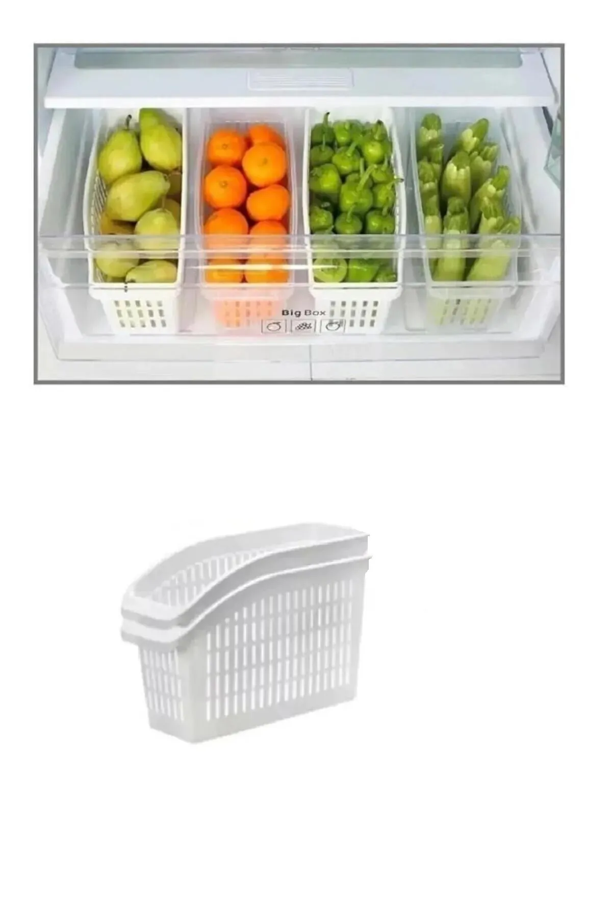 Meleni Home  6-teiliger Kühlschrank-Organizer, Gemüse- und Obst-Organizer, Innenschrank-Organizer