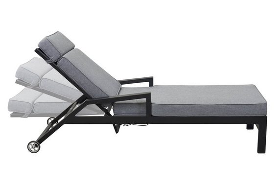 LC Garden Gartenliege LC Garden Sondrino Liege Aluminium/Textilene inkl. Kissen, 1