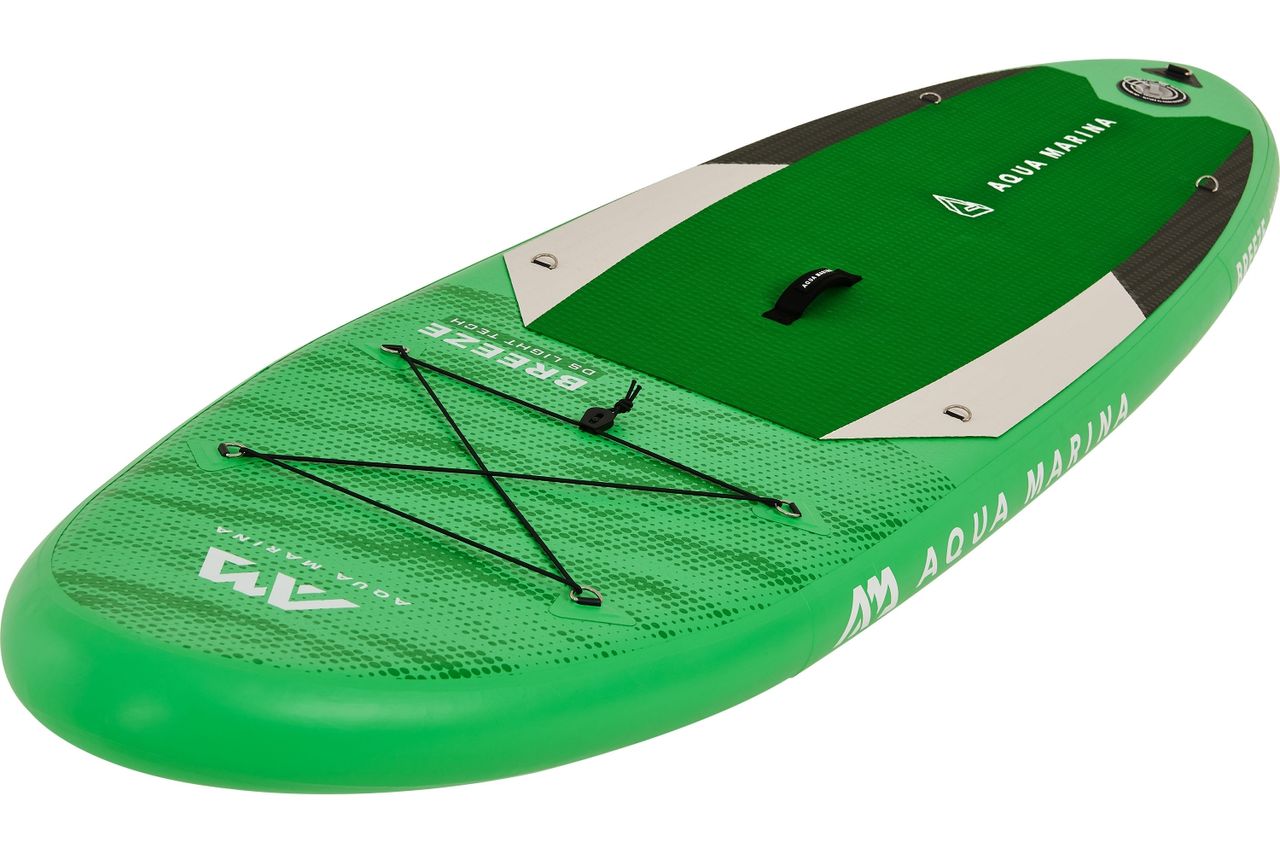 PureHaven Aqua Marina All-Around SUP Board 300x76cm mit Reißverschlussrucksack Double Action-Pumpe LIQUID AIR Paddel Einschub-Mittelfinne Sicherheitsleine Grün