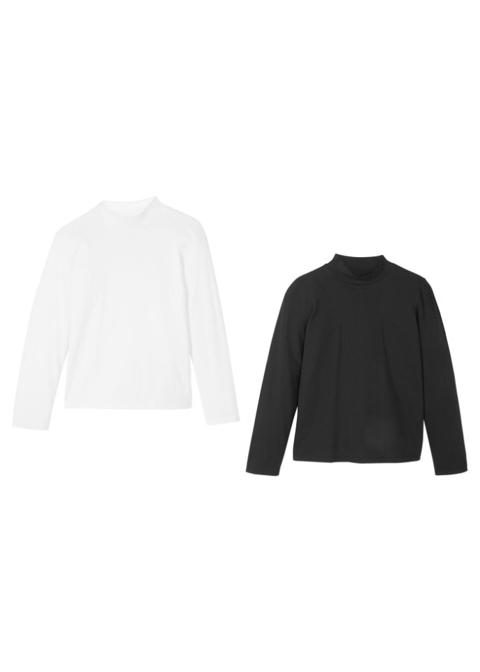 Mädchen Rollkragen-Shirt (2er-Pack) Bio-Baumwolle