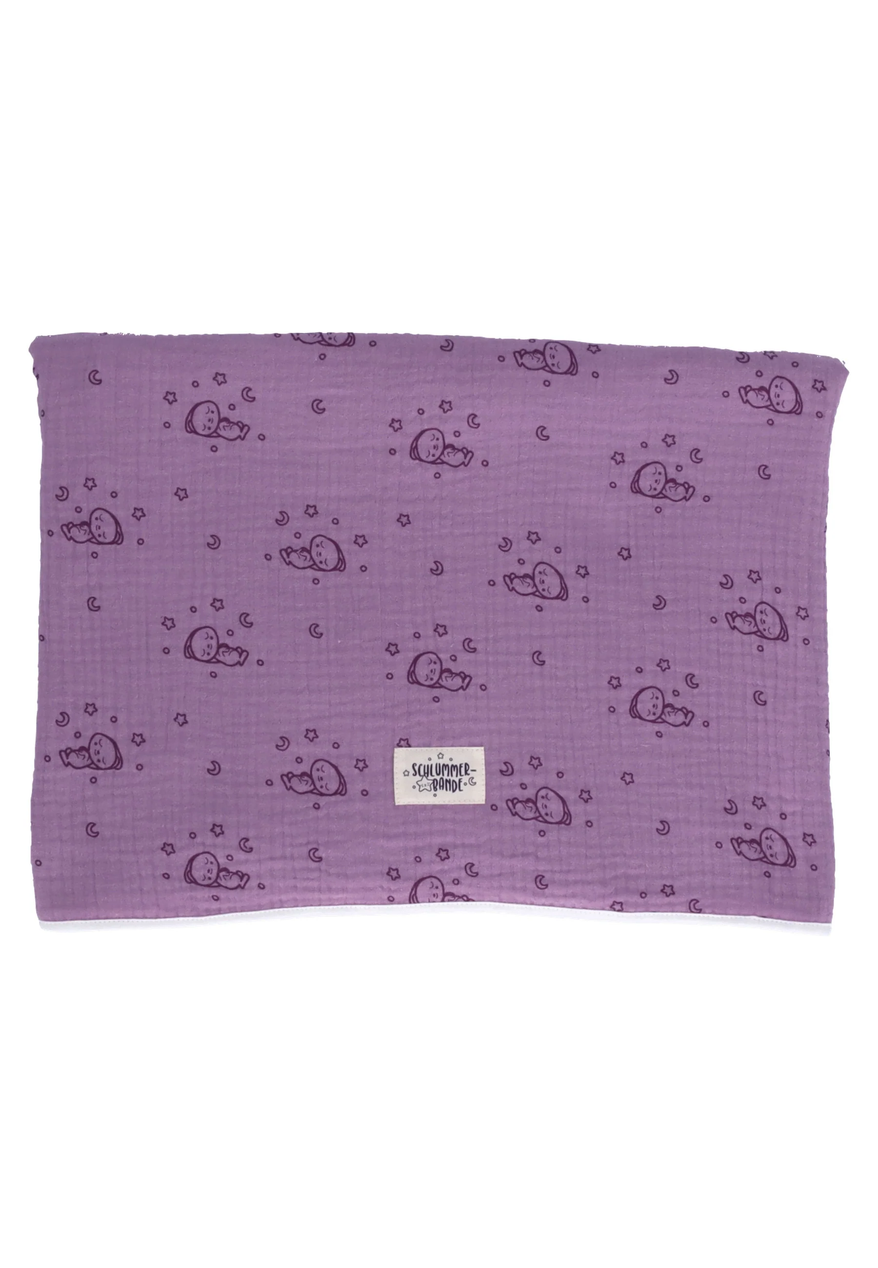 Babydecke, Musselin allover Motiv Schlummerhase