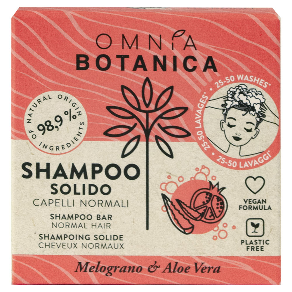 Omnia Botanica SHAMPOING SOLIDE GRENADE ET ALOE VERA 50G SHAMPOING SOLIDE CHEVEUX NORMAUX