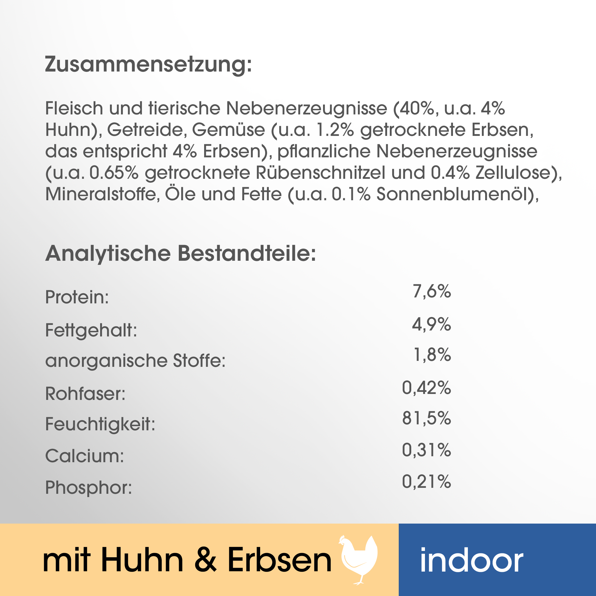 PERFECT FIT Nassfutter PERFECT FIT Indoor 1+ Huhn 12 x 85 g