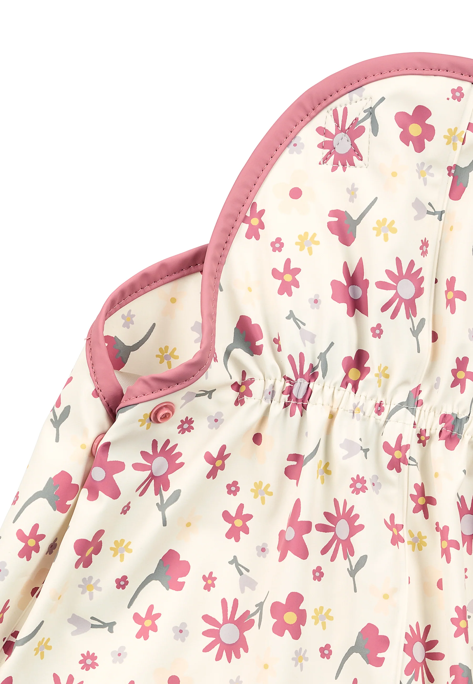 Regenträgerhose Blumen ungefüttert mit Reflektoren