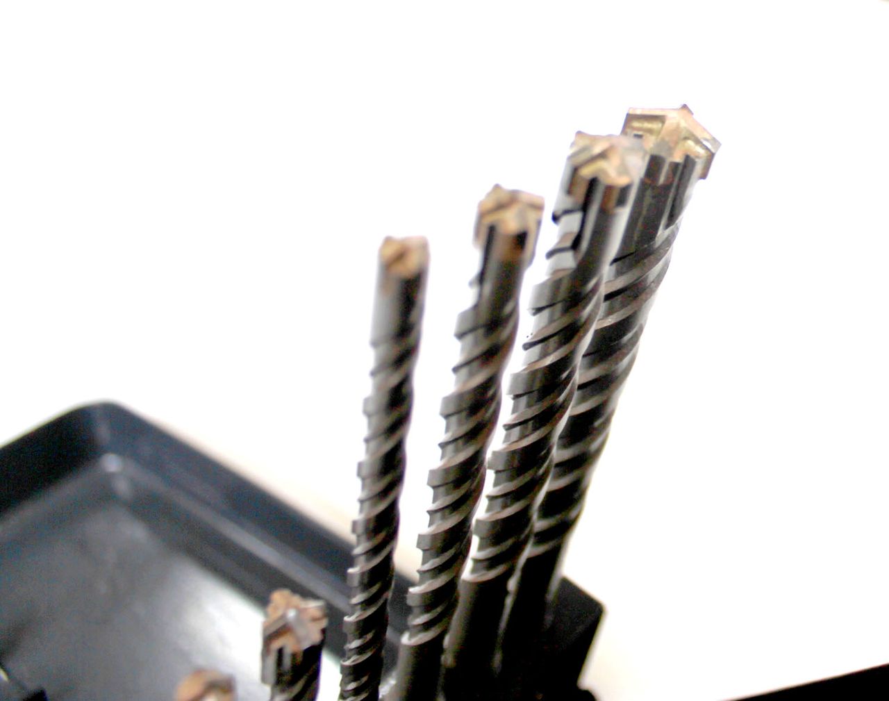 Vago-Tools Bohrer SDS Plus 7 tlg Set doppelter Wendel  Kreuz Quadro