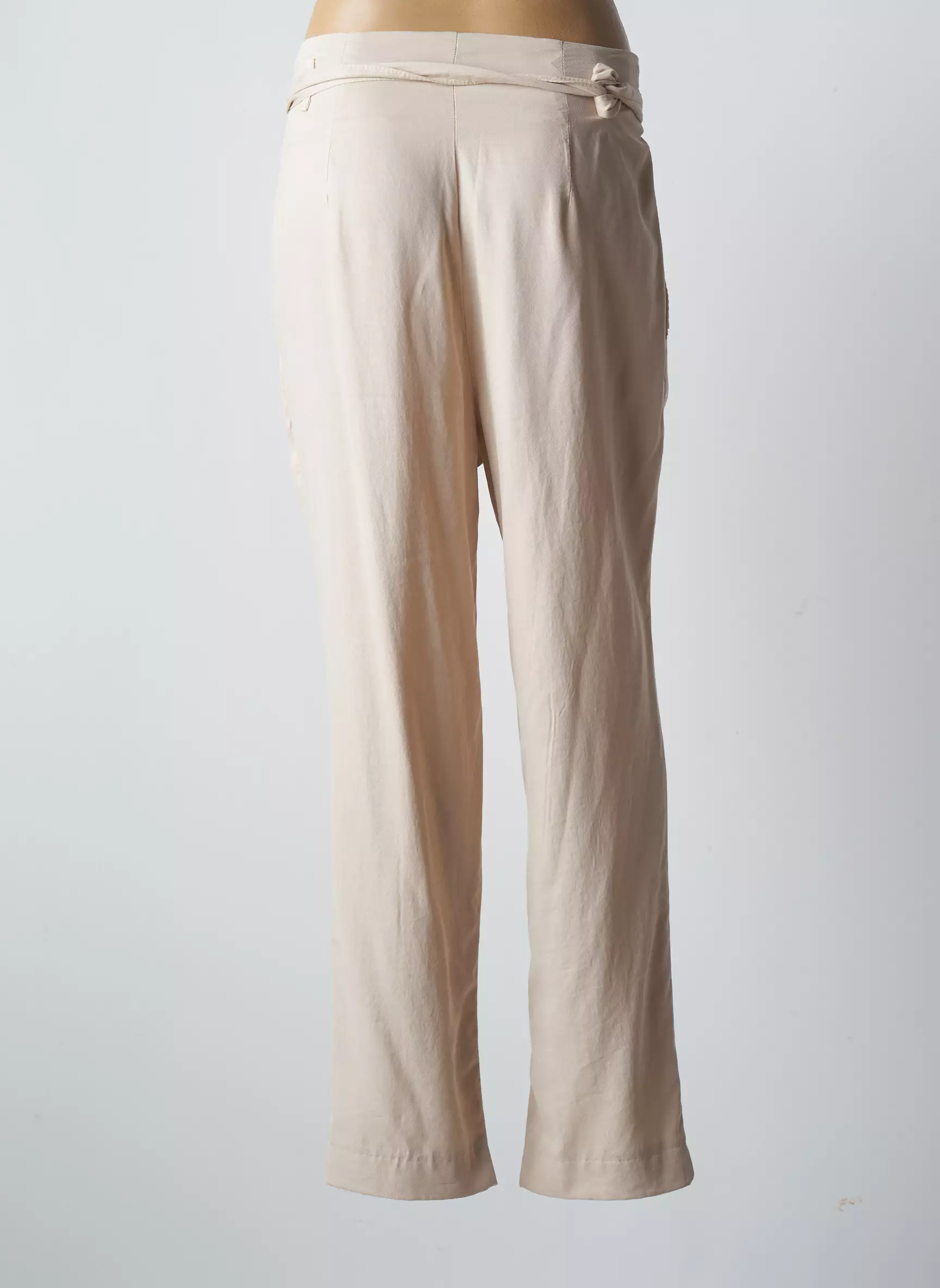 Oui Pantalons Droits Femme couleur beige