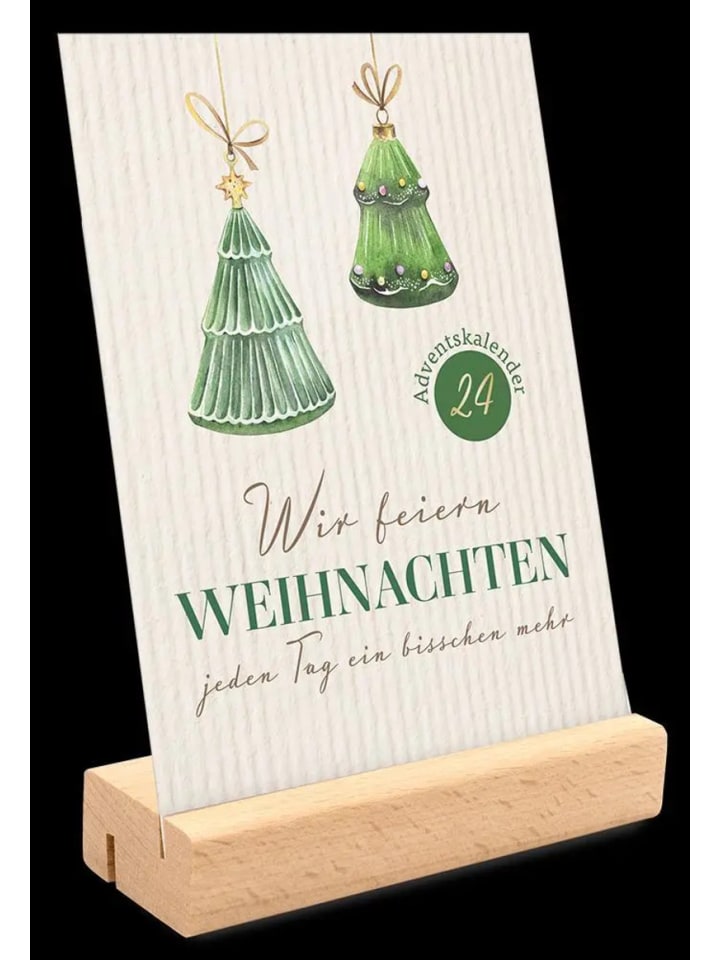 BRUNNEN Wir feiern Weihnachten - Adventskalender mit Holzaufsteller | Jeden Tag ein... günstig kaufen onesize
