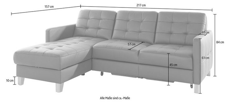 exxpo - sofa fashion Ecksofa Elio, wahlweise mit Bettfunktion