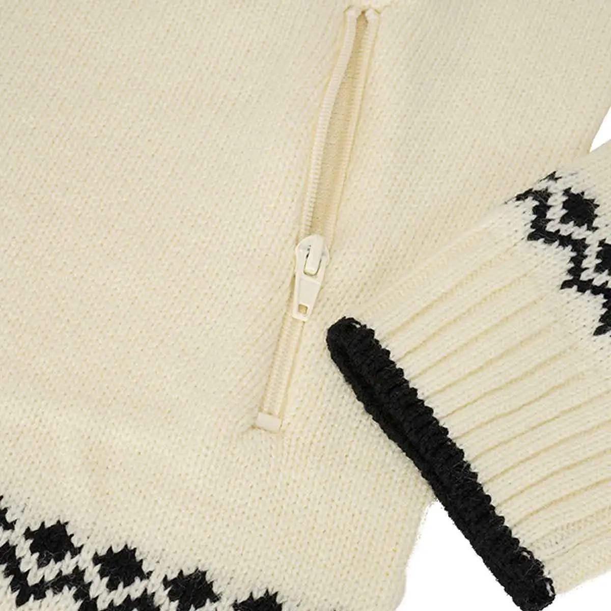 Norweger Strickjacke weiß