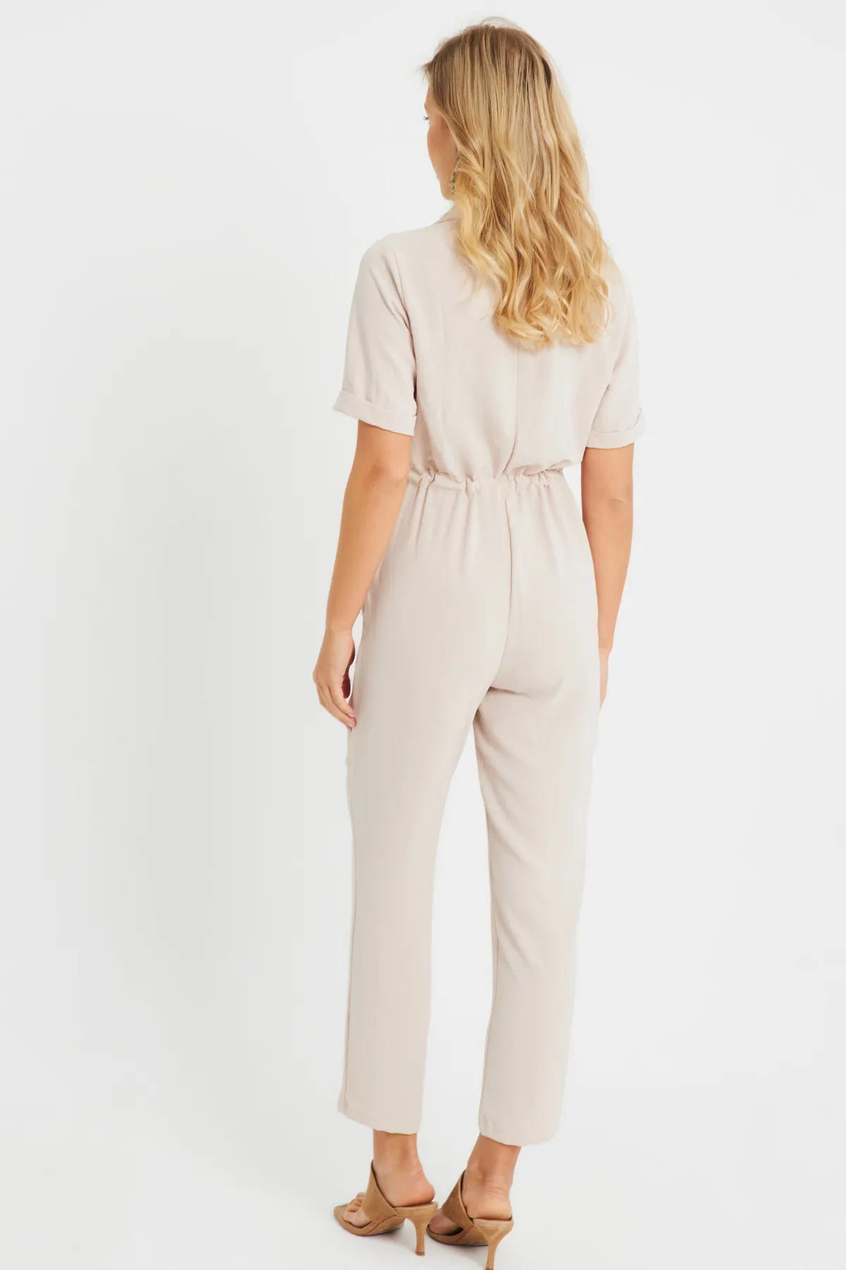 Cool & Sexy  Jumpsuit - Beige - Regular Fit