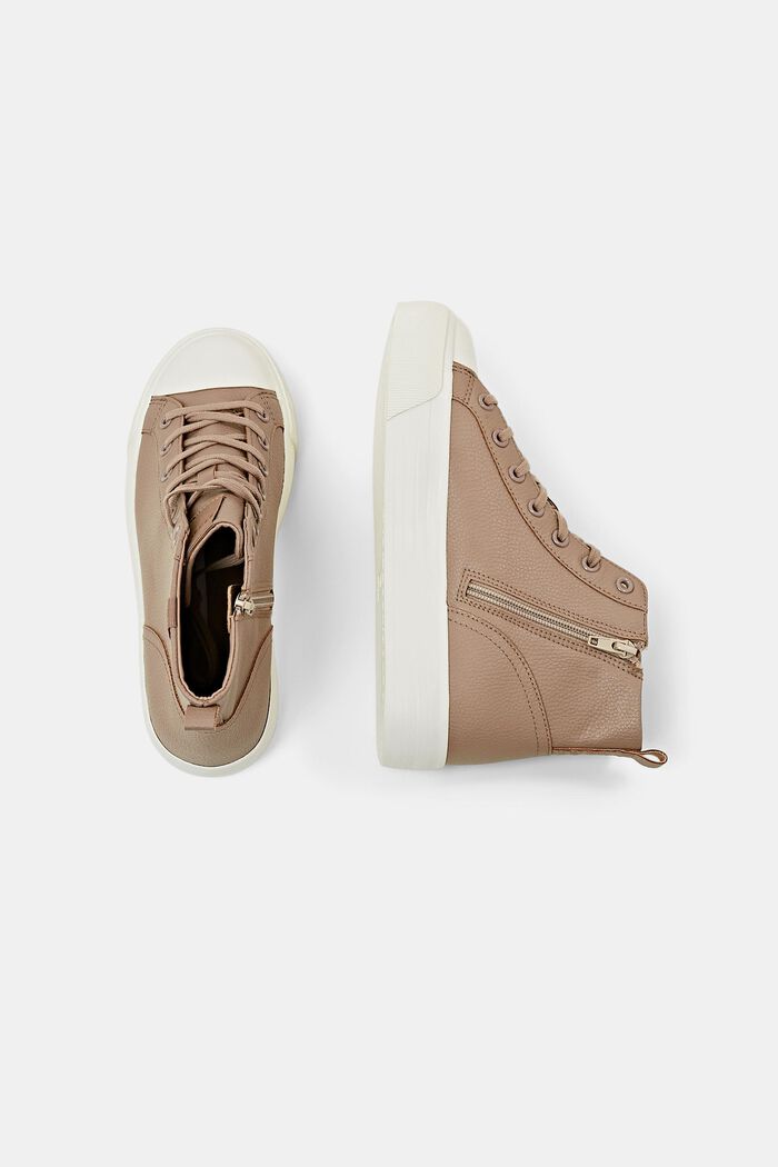 Plateau-Sneakers in Lederoptik