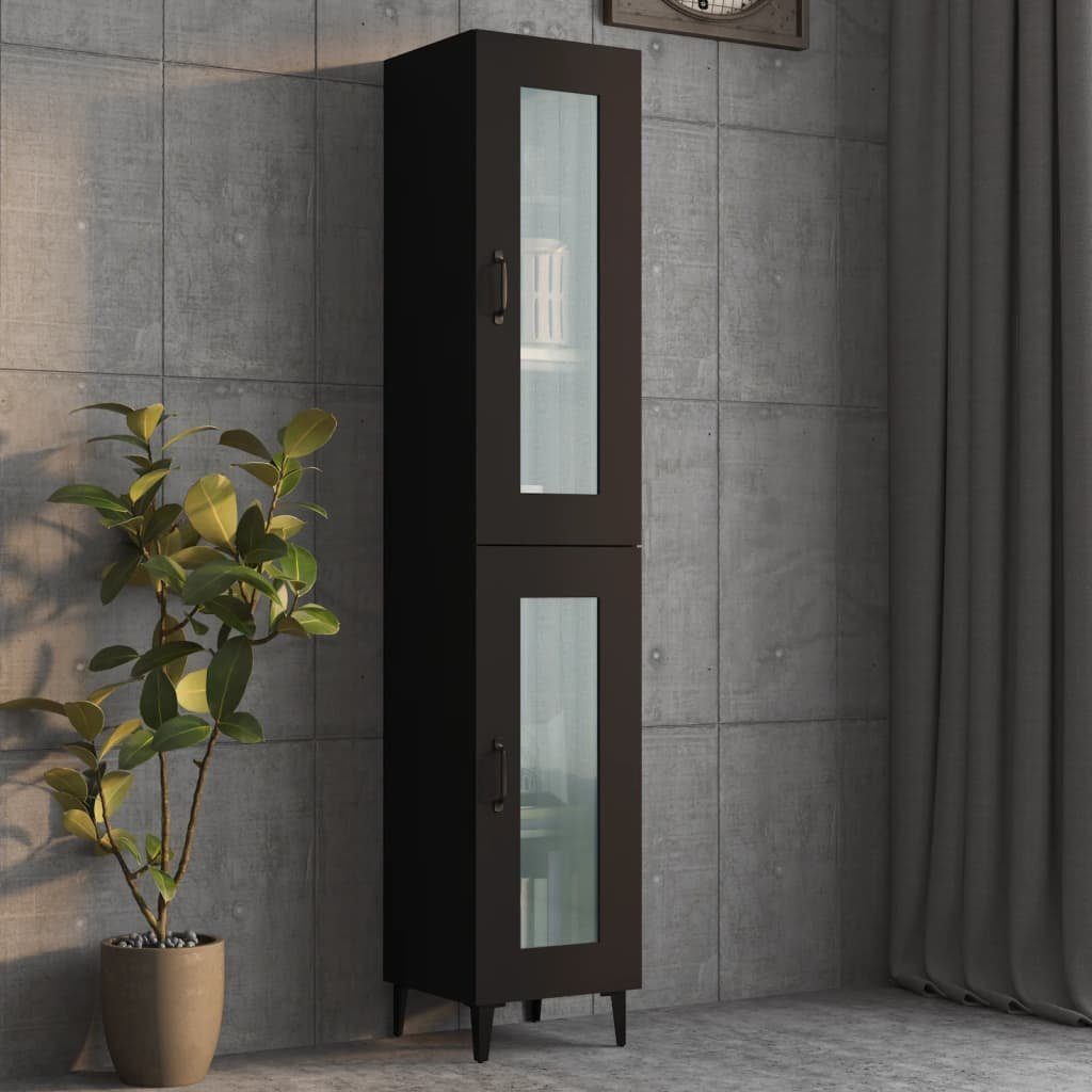 Tapferer Ping Anrichte Hängeschrank Schwarz 34,5x34x90 cm (1 St)