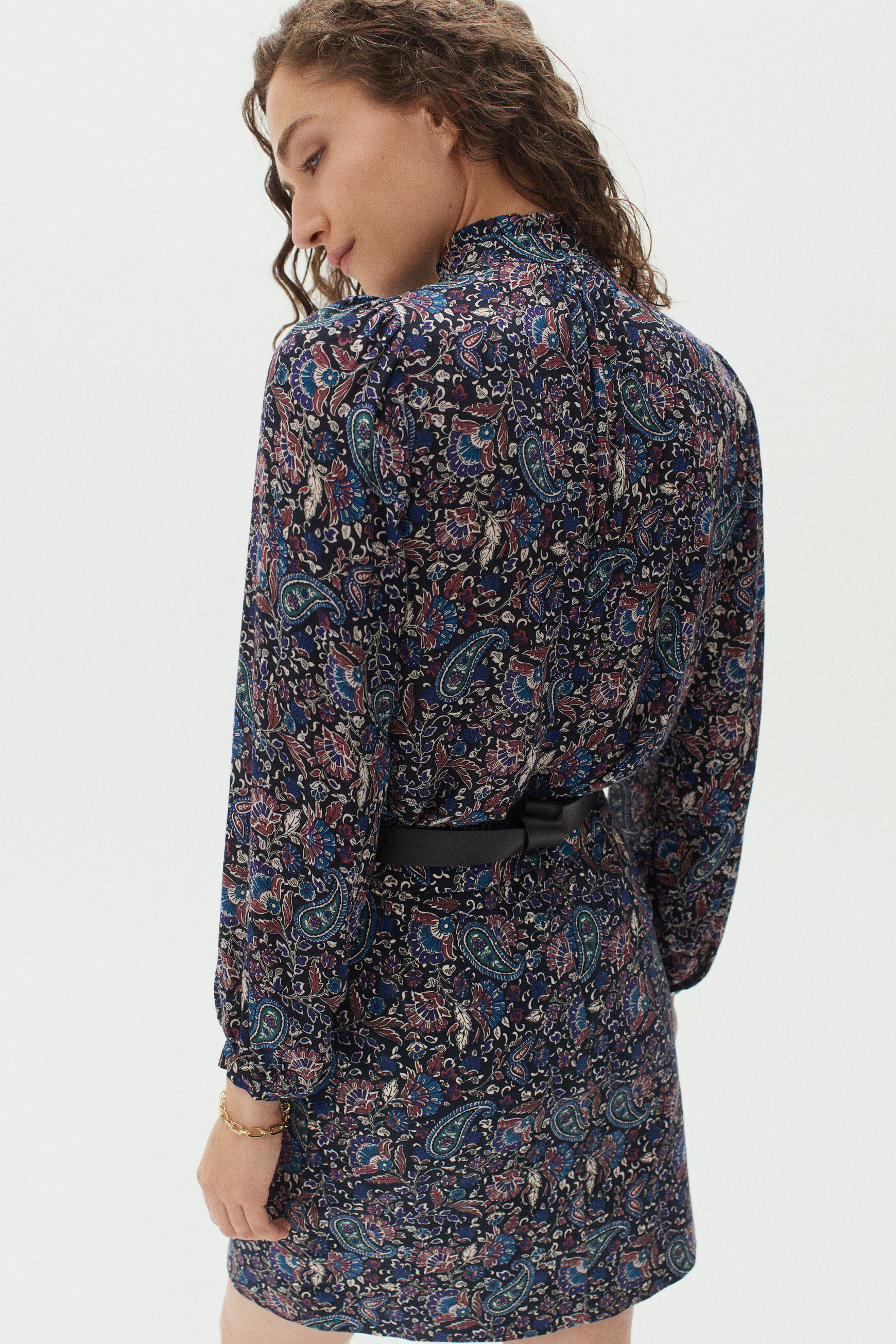 chemisier pascaline bleu marine femme
