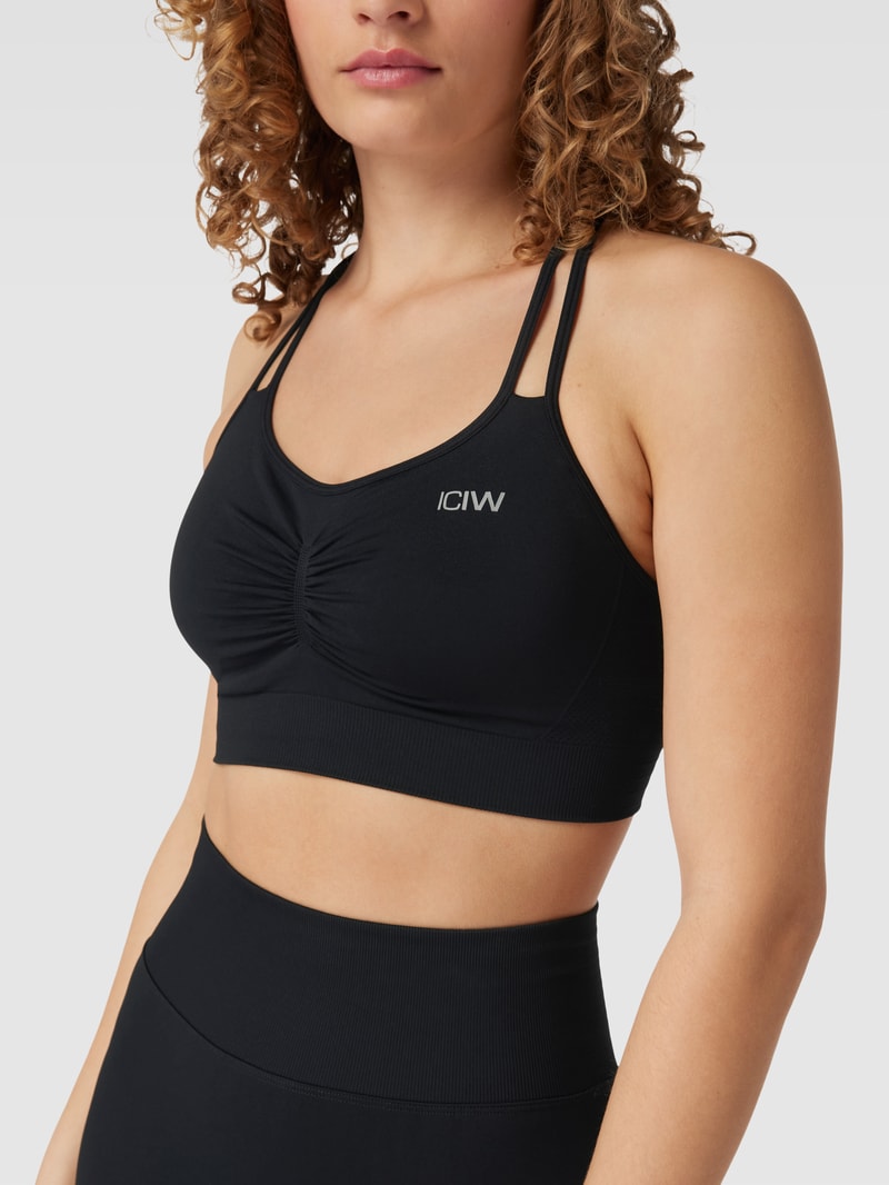 Bustier mit Label-Print Modell 'Define Seamles Scrunch' in schwarz