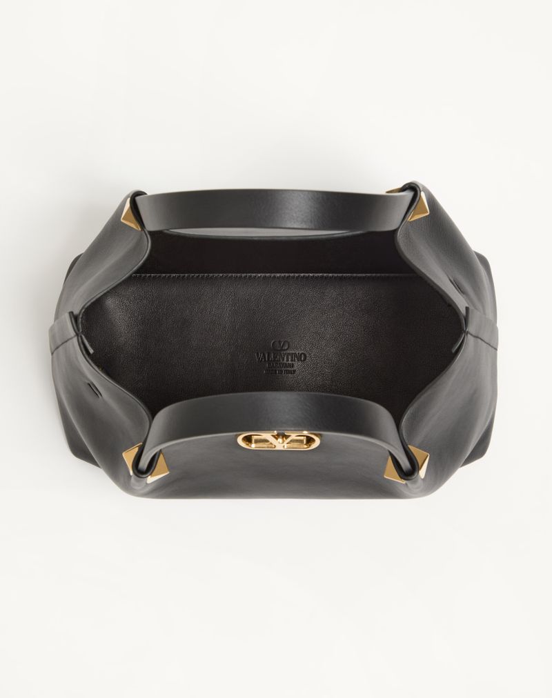 Bolsa de compras pequena em couro macio Valentino Garavani